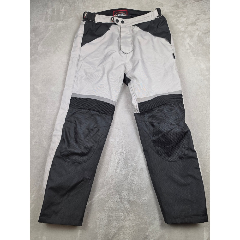 Bilt BLW29 Racing Pants Mens 34 Gray Black BLW 29 Waterproof Riding Gear *Read